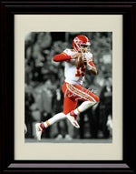 Unframed Patrick Mahones Autograph Replica Print - Downfield Scramble Unframed Print - Pro Football FSP - Unframed   
