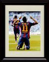 16x20 Framed Neymar Autograph Replica Print - Back View on Knees Gallery Print - Soccer FSP - Gallery Framed   