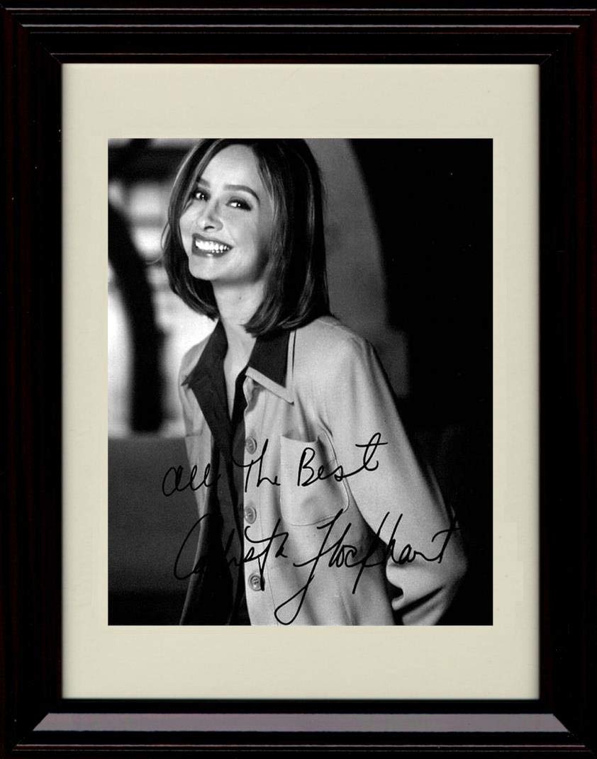 8x10 Framed Calista Flockhart Autograph Replica Print - All The Best Black and White Framed Print - Television FSP - Framed   