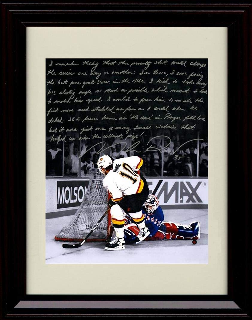 8x10 Framed Mike Richter Autograph Replica Print - New York Rangers - Make The First Move Framed Print - Hockey FSP - Framed   