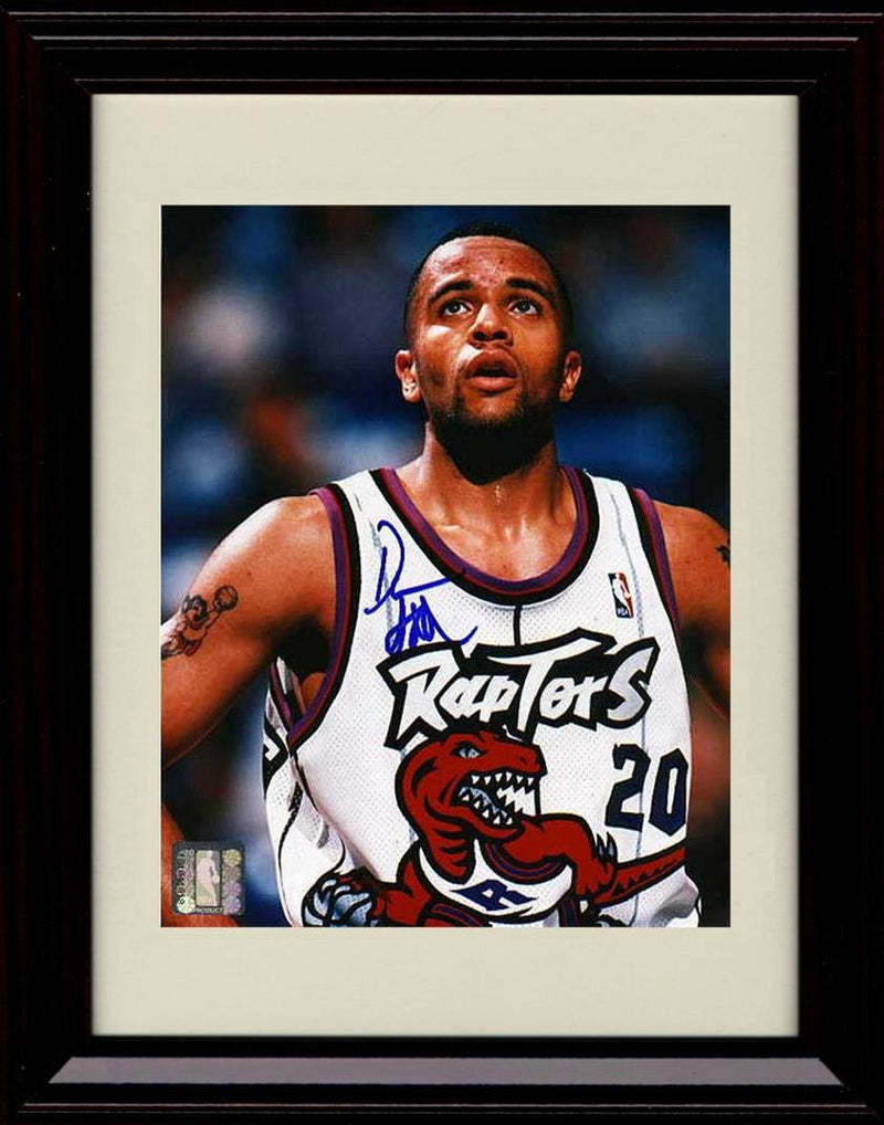 8x10 Framed Damon Stoudamire Autograph Replica Print - Close Up - Raptors Framed Print - Pro Basketball FSP - Framed   