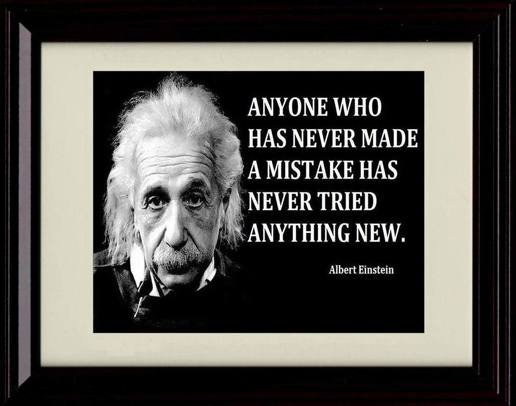 16x20 Framed Albert Einstein Quote - Making Mistakes Gallery Print - Other FSP - Gallery Framed   