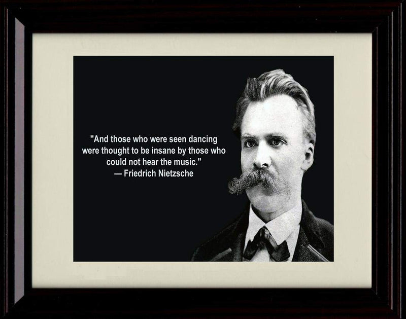 16x20 Framed Nietzsche Quote - Can You Hear The Music? Gallery Print - Other FSP - Gallery Framed   