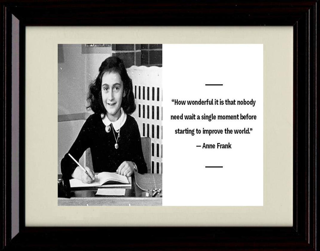 Framed Anne Frank Quote - Change The World Framed Print - Other FSP - Framed   