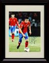 8x10 Framed David Villa Autograph Replica Print - Running with Ball Framed Print - Soccer FSP - Framed   