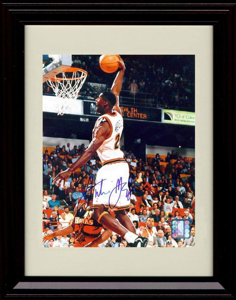 16x20 Framed Antonio McDyess Autograph Replica Print - Jump Shot - Spurs Gallery Print - Pro Basketball FSP - Gallery Framed   
