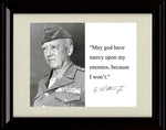 Unframed George Patton Quote - Mercy on My Enemies Unframed Print - Other FSP - Unframed   