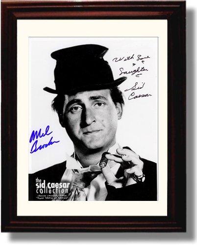 8x10 Framed Mel Brooks Autograph Promo Print - Sid Caesar Framed Print - Movies FSP - Framed   