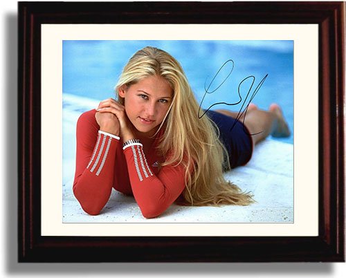 8x10 Framed Anna Kournikova Posing Autograph Promo Print Framed Print - Tennis FSP - Framed   