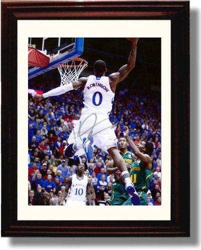 Framed 8x10 Thomas Robinson Autograph Promo Print - Kansas Jayhawks Framed Print - College Basketball FSP - Framed   