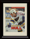 8x10 Framed Brett Hull SI Autograph Promo Print - St. Louis Blues Framed Print - Hockey FSP - Framed   