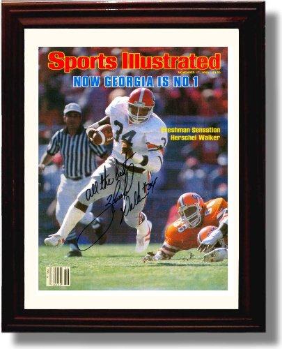 Unframed Georgia Bulldogs - 11/17/1980 Herschel Walker SI Autograph Print Unframed Print - College Football FSP - Unframed   