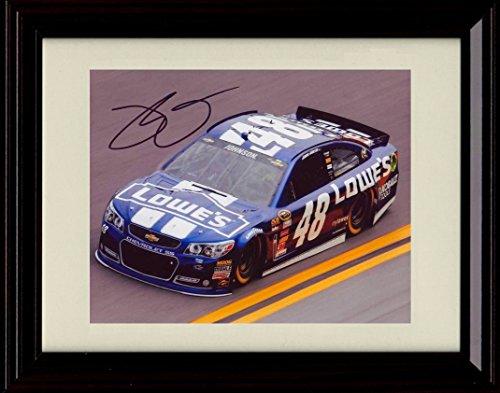 8x10 Framed Jimmie Johnson Autograph Promo Print - #48 Car Framed Print - NASCAR FSP - Framed   