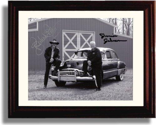 Framed Junior Johnson and Richard Petty Autograph Promo Print Framed Print - NASCAR FSP - Framed   