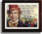 8x10 Framed Cast of Willy Wonka Autograph Promo Print - Willy Wonka and the Chocolate Factory Framed Print - Movies FSP - Framed   