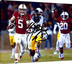 Floating Canvas Wall Art: Stanford Cardinal - Christian McCaffrey Autograph Print Floating Canvas - College Football FSP - Floating Canvas   