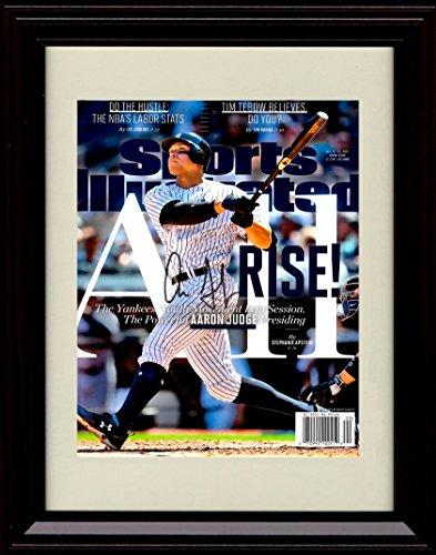 Framed 8x10 Aaron Judge SI Autograph Replica Print - MVP and RoY Candidate! Framed Print - Baseball FSP - Framed   