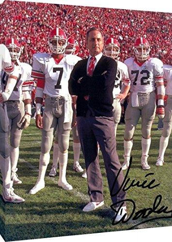 Floating Canvas Wall Art: Coach Vince Dooley - Georgia Autograph Print Floating Canvas - College Football FSP - Floating Canvas   