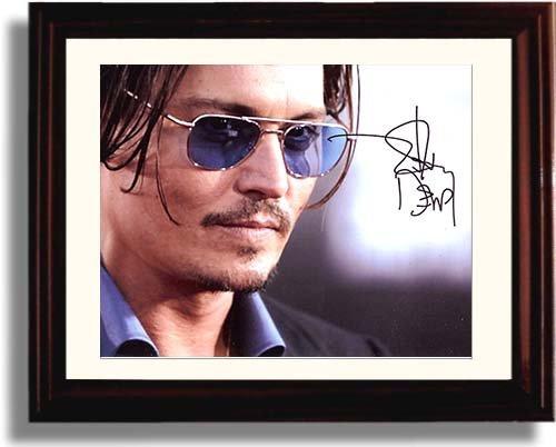 8x10 Framed Johnny Depp 8x10 Framed Autograph Promo Print Framed Print - Movies FSP - Framed   