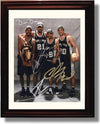 8x10 Framed Tim Duncan, Bruce Bowen, Tony Parker, Manu Ginobli Autograph Promo Print - San Antonio Framed Print - Pro Basketball FSP - Framed   