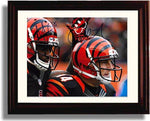 8x10 Framed Cincinatti Bengals - AJ Green and Andy Dalton Autograph Promo Print Framed Print - Pro Football FSP - Framed   