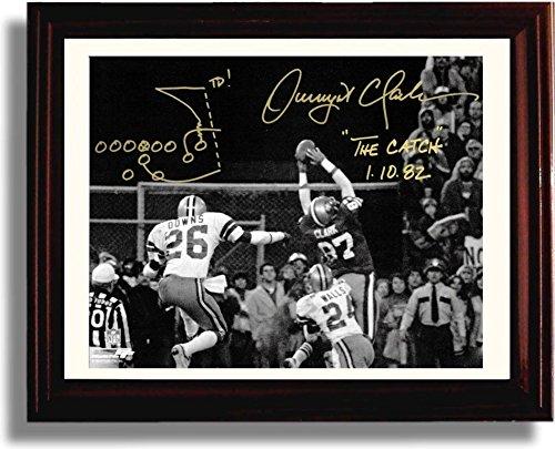 Framed Dwight Clark 49ers "The Catch X's and O's" Autograph Promo Print Framed Print - Pro Football FSP - Framed   