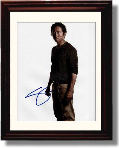 8x10 Framed Steven Yeun Autograph Promo Print - The Walking Dead Framed Print - Television FSP - Framed   