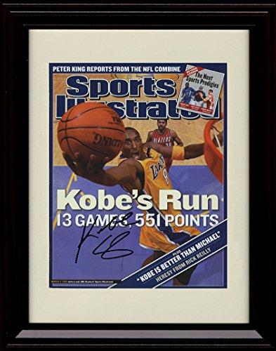 16x20 Framed Kobe Bryant Los Angeles Lakers SI Autograph Promo Print - Kobe's Run Gallery Print - Pro Basketball FSP - Gallery Framed   