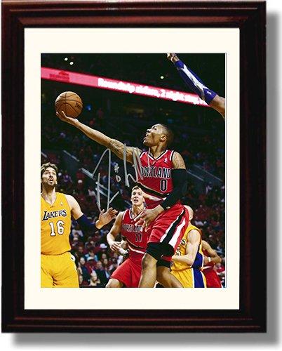 Framed Damian Lillard Autograph Promo Print Framed Print - Pro Basketball FSP - Framed   