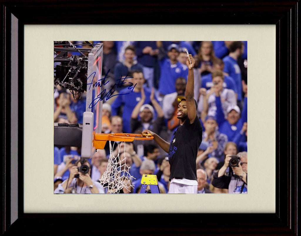 Framed 8x10 Amile Jefferson Autograph Replica Print - Duke Blue Devils 2015 Champs! Framed Print - College Basketball FSP - Framed   