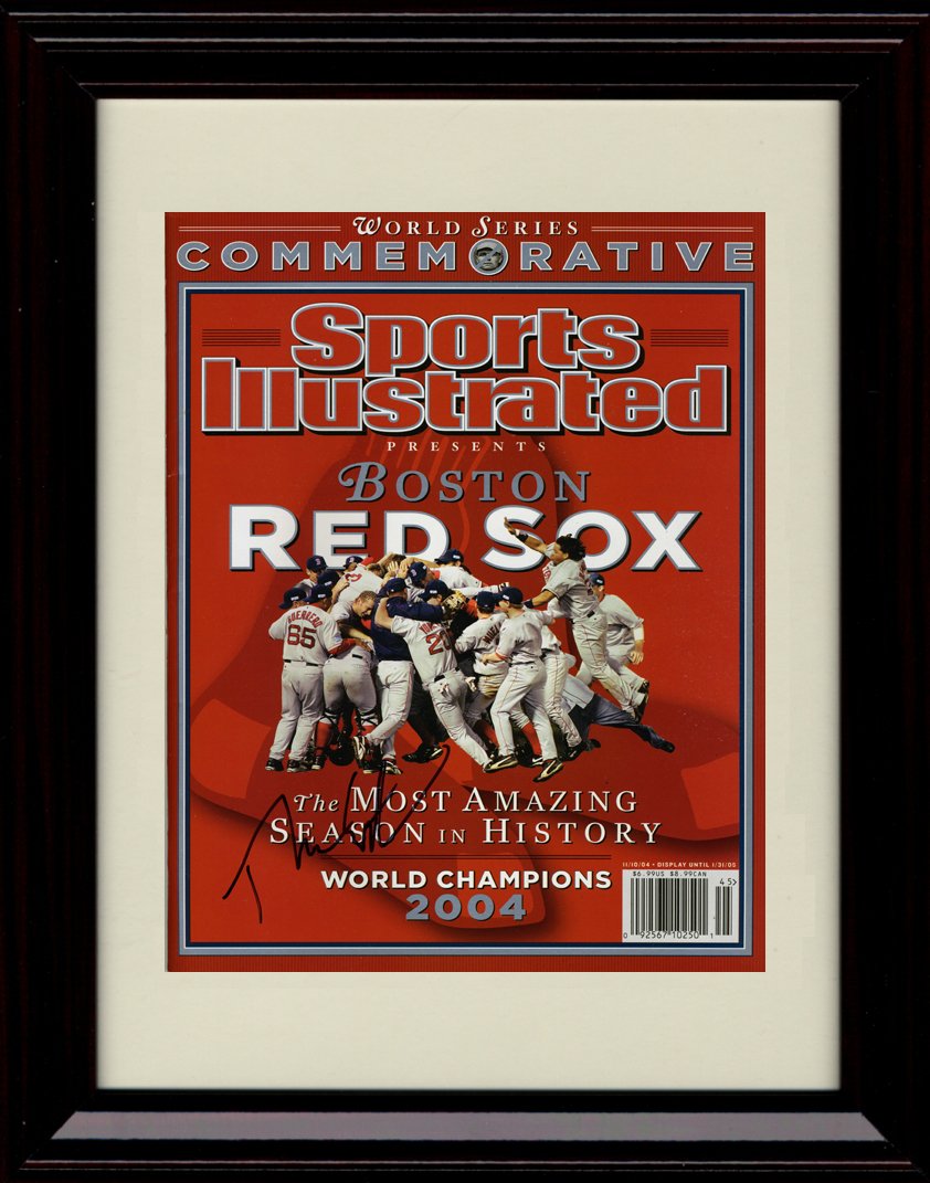 Framed 8x10 Theo Epstein Sports Illustrated Autograph Replica Print - 2004 Champs! Framed Print - Baseball FSP - Framed   
