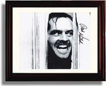Framed Jack Nicholson B&W Autograph Promo Print - The Shining Framed Print - Movies FSP - Framed   