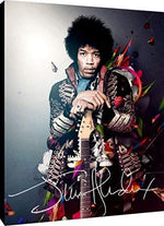 Floating Canvas Wall Art:  Jimi Hendrix Autograph Print Floating Canvas - Music FSP - Floating Canvas   