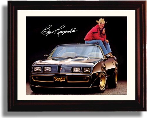 8x10 Framed Burt Reynolds Autograph Promo Print - Smokey and the Bandit Framed Print - Movies FSP - Framed   