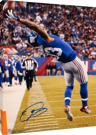 Floating Canvas Wall Art:  Odell Beckham Jr "The Catch that Started the Legend" Autograph Print Floating Canvas - Football FSP - Floating Canvas   