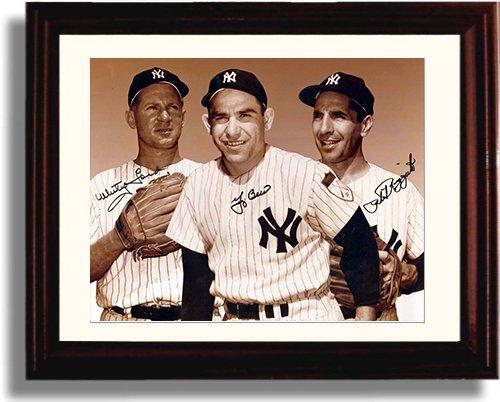 Framed 8x10 Yogi Berra, Whitey Ford, and Phil Rizzuto Autograph Replica Print Framed Print - Baseball FSP - Framed   