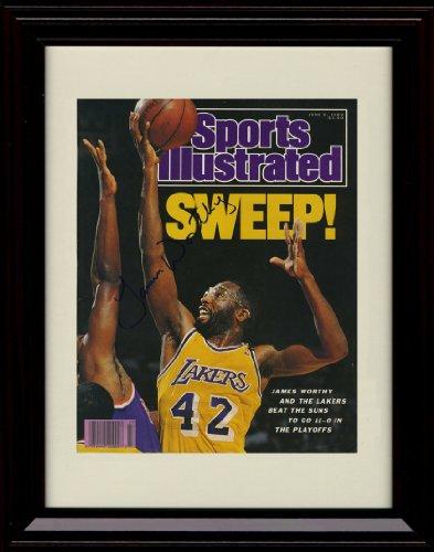 Unframed James Worthy SI Autograph Promo Print - Sweep! - Los Angeles Lakers Unframed Print - Pro Basketball FSP - Unframed   
