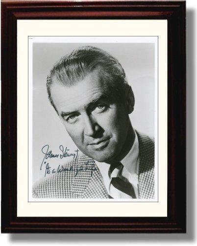 8x10 Framed James Stewart Autograph Promo Print - Its a Wonderful Life Framed Print - Movies FSP - Framed   
