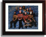 8x10 Framed Cast of Star Trek the Next Generation Autograph Promo Print - Star Trek the Next Generation Framed Print - Movies FSP - Framed   