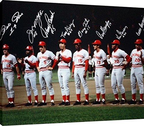 Canvas Wall Art:   1975 Big Red Machine - Cincinatti Reds - Autograph Print Canvas - Baseball FSP - Canvas   