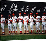 Floating Canvas Wall Art:   1975 Big Red Machine - Cincinatti Reds - Autograph Print Floating Canvas - Baseball FSP - Floating Canvas   