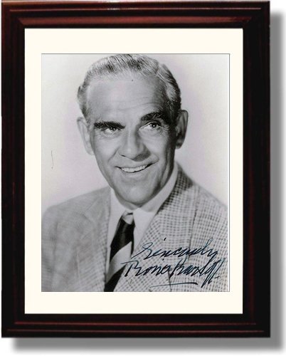 8x10 Framed Boris Karloff Autograph Promo Print Framed Print - Movies FSP - Framed   