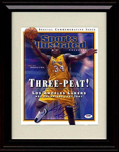 Unframed Shaquille O'Neal Lakers Champions SI Autograph Promo Print - 2001-02 Unframed Print - Pro Basketball FSP - Unframed   