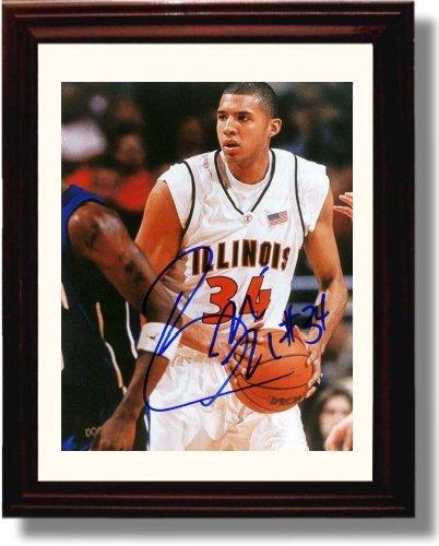Framed 8x10 Brian Cook Autograph Promo Print - Illinois Framed Print - College Basketball FSP - Framed   