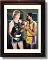 8x10 Framed Larry Bird and Magic Johnson Autograph Promo Print - Trophy Framed Print - Pro Basketball FSP - Framed   