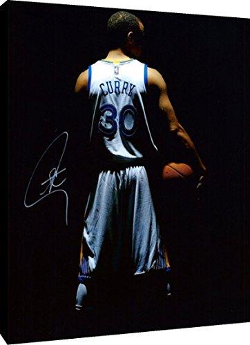 Canvas Wall Art:   Stephen Curry #30 Autograph Print - Golden State Warriors Canvas - Basketball FSP - Canvas   