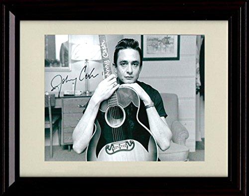 8x10 Framed Johnny Cash Autograph Promo Print Framed Print - Music FSP - Framed   