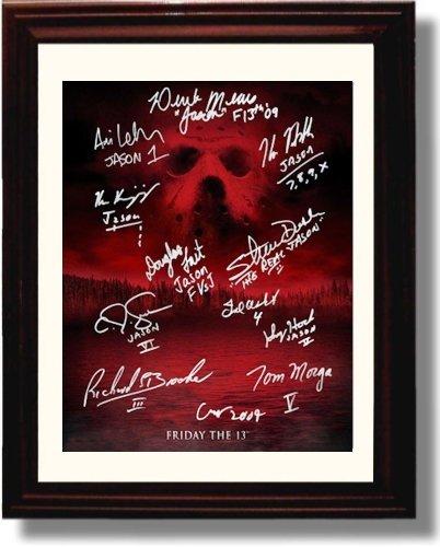 8x10 Framed Cast of Friday the 13th Autograph Promo Print - Friday the 13th Framed Print - Movies FSP - Framed   