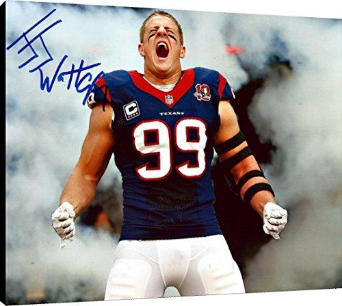Floating Canvas Wall Art:   J.J. Watt Autograph Print Floating Canvas - Football FSP - Floating Canvas   