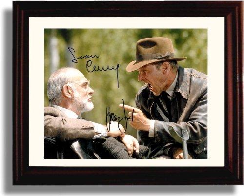 8x10 Framed Sean Connery and Harrison Ford Autograph Promo Print - Indiana Jones Framed Print - Movies FSP - Framed   
